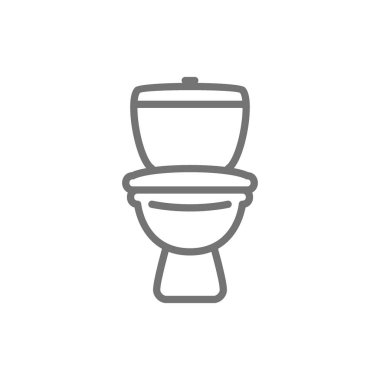 Tuvalet, lavabo, WC hattı simgesi.