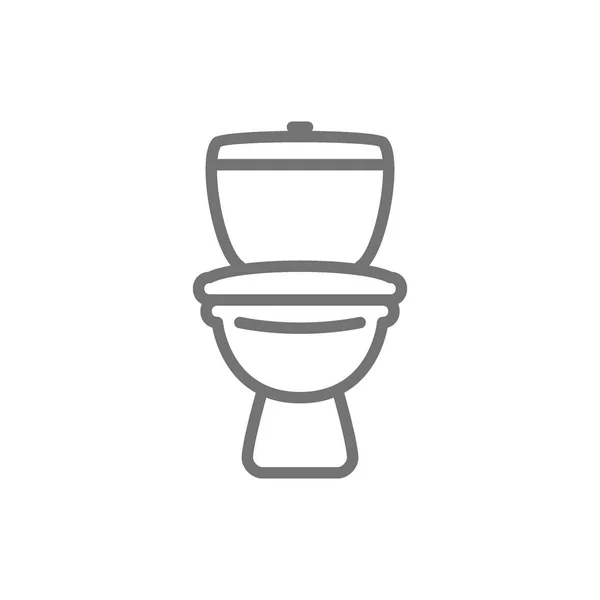 WC, toaleta, ikona linii WC. — Wektor stockowy