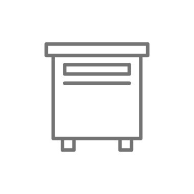 Profesyonel arı kovanı, Arıcılık hattı simgesi. Beyaz arka planda yalıtılmış