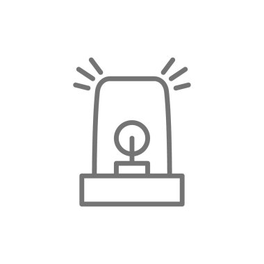 Acil durum araç aydınlatma, Flaşör, siren çizgi simgesi.