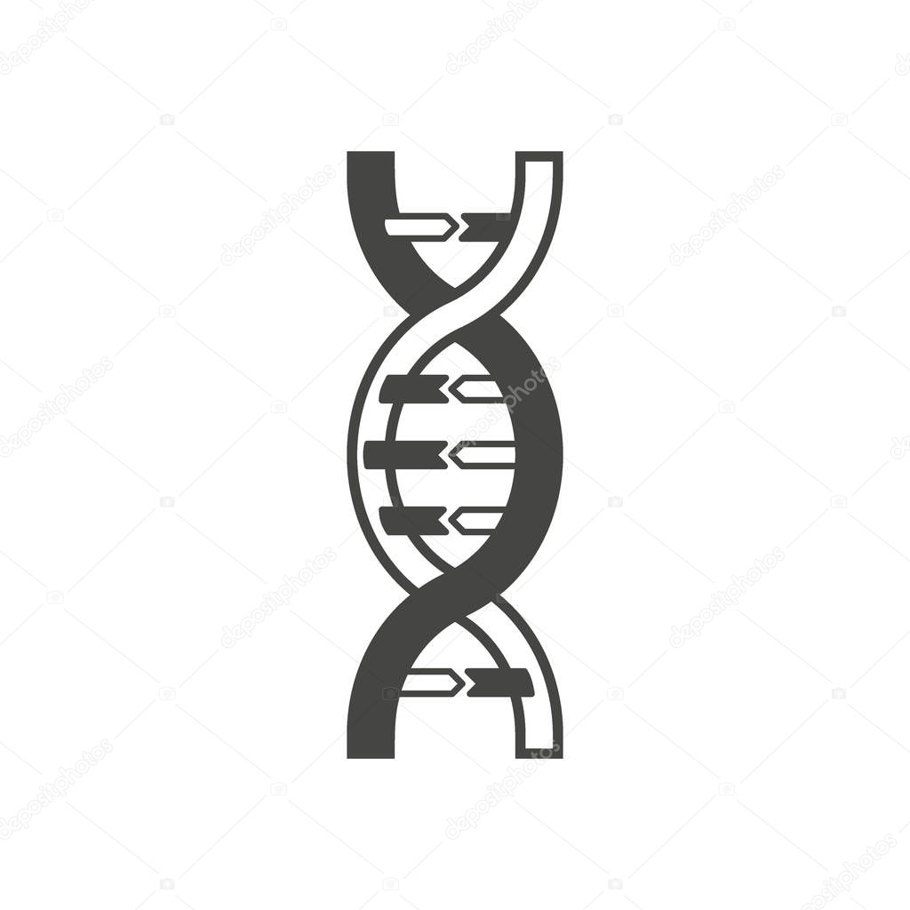 DNA helix symbol, logo or tattoo concept.