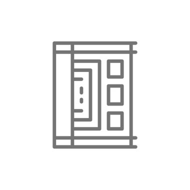 Antik Mısır Papyrus, parşömen hattı simgesi.