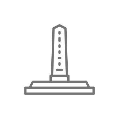 Mısır obelisks, antik sütun çizgisi simgesi.