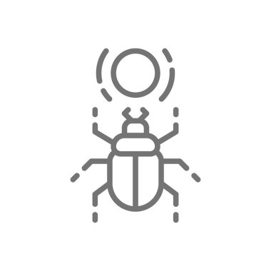 Mısır Scarab, Beetle, kutsal böcek hattı simgesi.