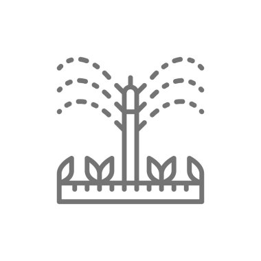 Sulama, sulama Sprinkler, tarım, Bahçe Araçları çizgi simgesi.