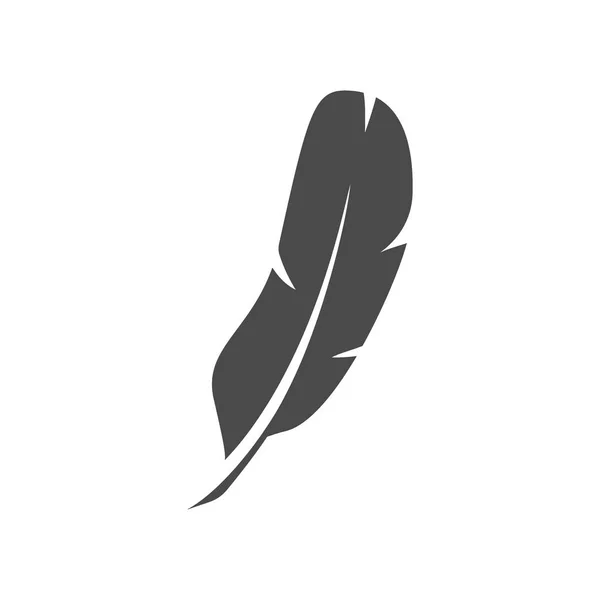 Vector feather logo template. — Stock Vector