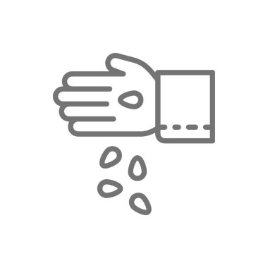 El ile tohum, bahçecilik, ekoloji satırı simgesi.