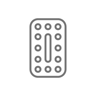 Oral kontraseptifler, hormonal haplar, kontraseptif tabletler hat simgesi.