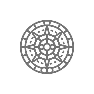 Maya takvimi, Meksikalı etnik süsleme hattı simgesi.