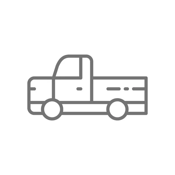Pickup, pickupbil, fordons linje ikon. — Stock vektor