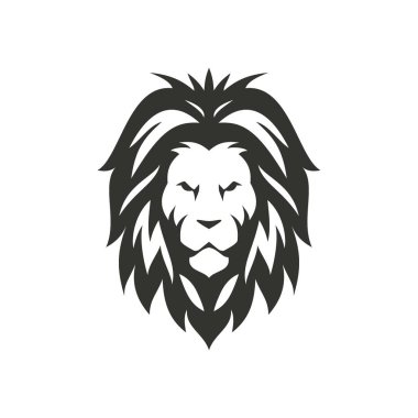 Vektör aslan siyah simgesi.