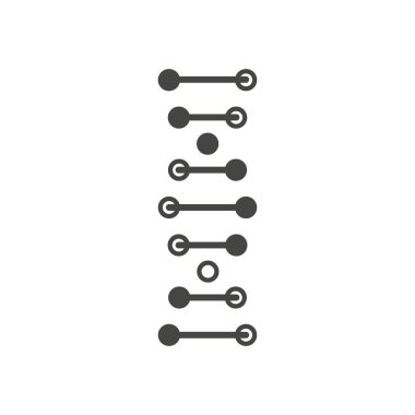 Vektör Dna sarmal siyah simgesi.