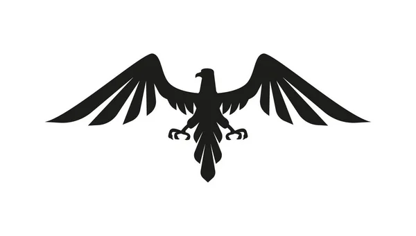 Vector águila icono negro . — Archivo Imágenes Vectoriales