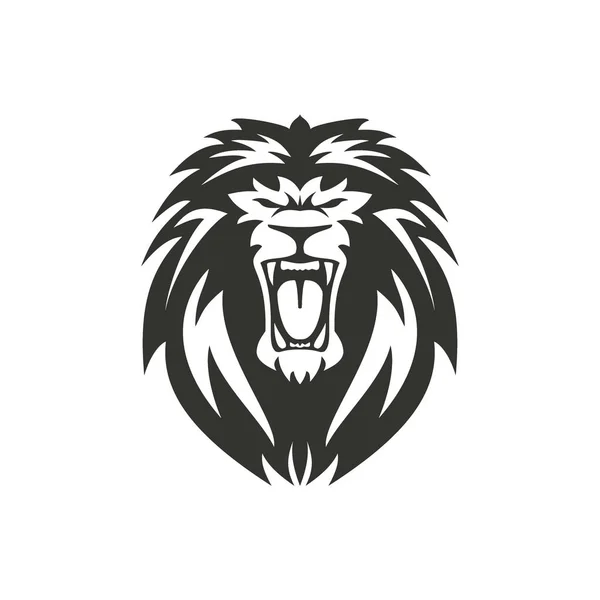 Beyaz arka plan üzerinde Aslan sembolü veya işareti illüstrasyon.