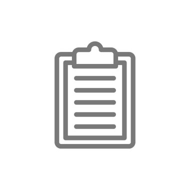 Pano ve kontrol listesi satırı simgesi.