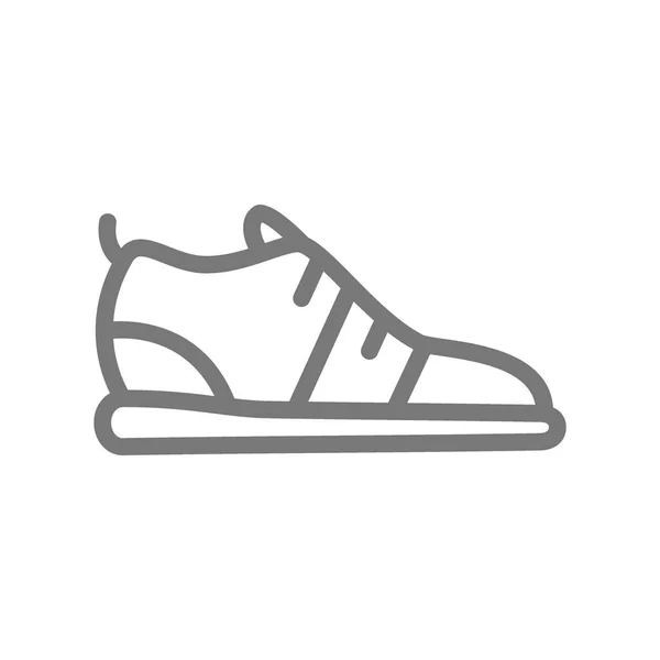 Running Shoes en sneakers lijn icoon. — Stockvector