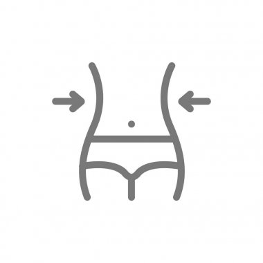 Kilo kaybı ve ince gövde çizgisi simgesi.