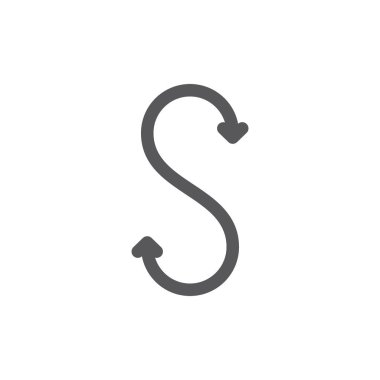 S Turn ok çizgisi simgesi.