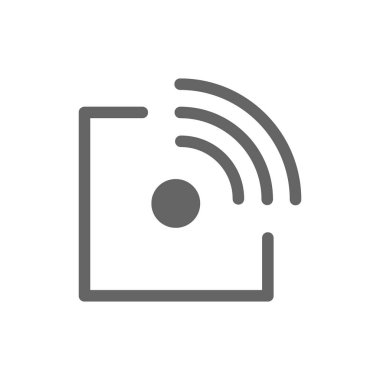 Radyo frekansı tanımlama hattı simgesi.