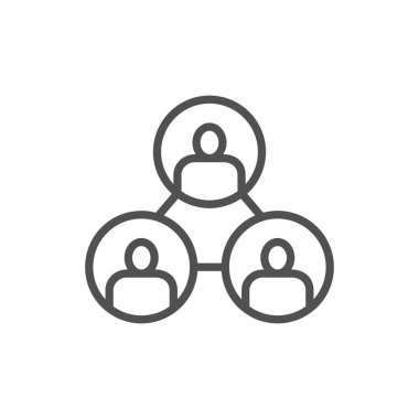 İş dünyası, ekip çalışması, insan bağlantısı, Blockchain hattı simgesi.