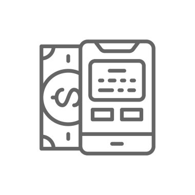 Ödemeler yöntemleri, POS terminali, bankacılık, kredi kartı hattı simgesi.