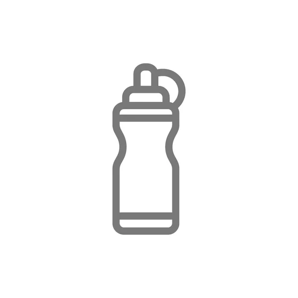 Sport flaska vatten linje-ikonen. — Stock vektor