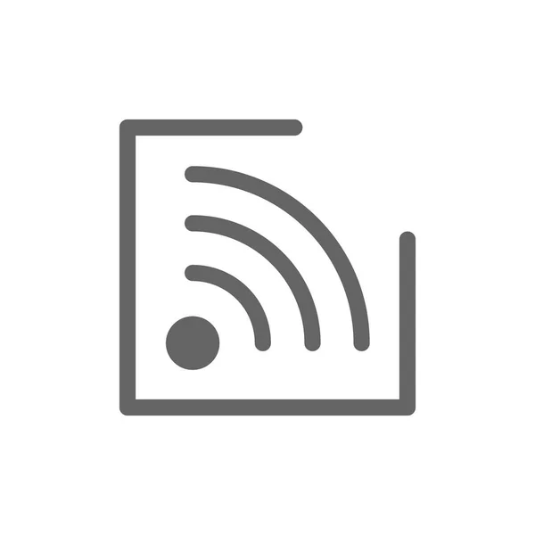 Tag sans fil et icône de ligne RFID . — Image vectorielle