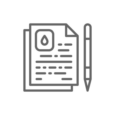 Vektör yağı sözleşmesi, su anlaşması hattı simgesi.