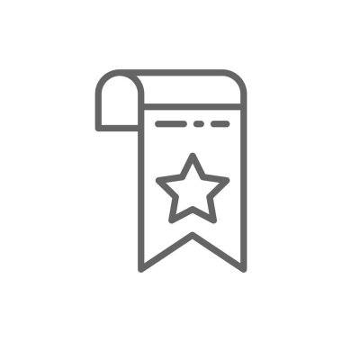 Yer imi, web sayfası işaretleyici satırı simgesi. Beyaz arka planda yalıtılmış