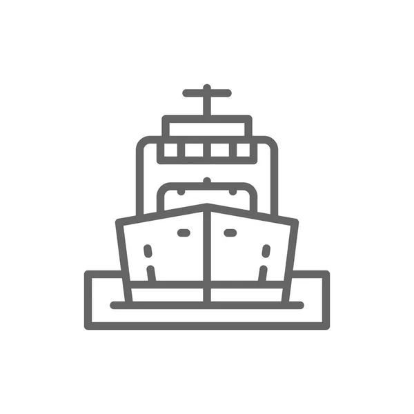 Buque de carga, barco, transporte de petróleo, vapor, icono de la línea de cruceros . — Vector de stock