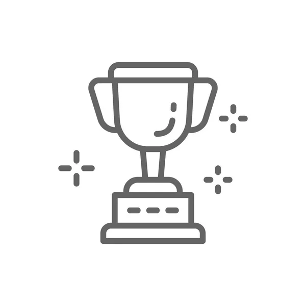 Vector cup, trophy, award, winner line icon. — Stock Vector