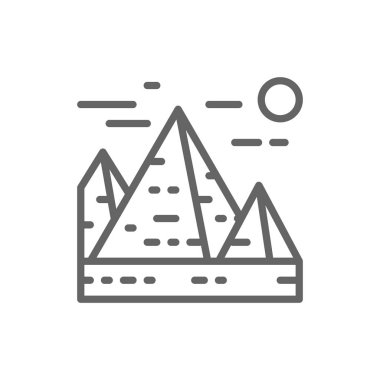 Giza Büyük Piramitler, Mısır, dönüm noktası satır simgesi.