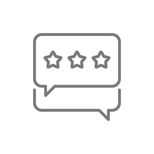 Star in Chats, beste Wahl, positives Feedback-Line-Symbol. — Stockvektor