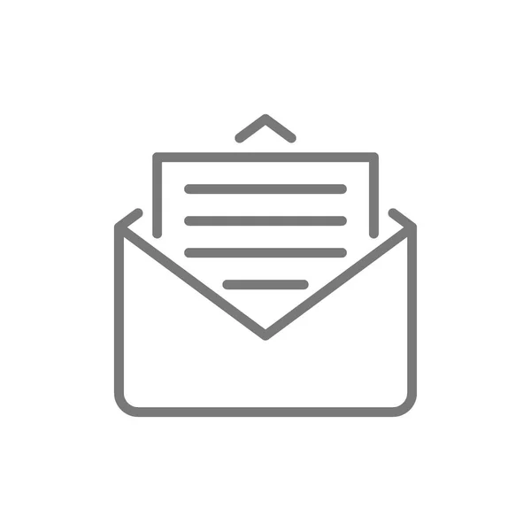 SMS, mensaje, icono de línea de correo electrónico . — Vector de stock