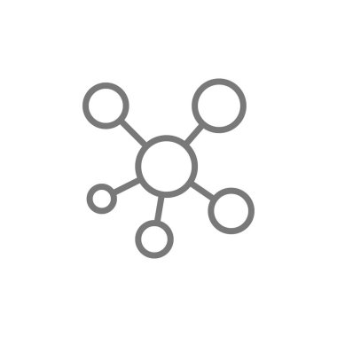 Ağ, hub bağlantı hattı simgesi.