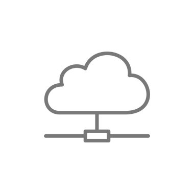 Ağ bulut çizgisi simgesi.