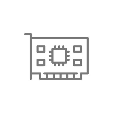 Bilgisayar ekran kartı satırı simgesi.