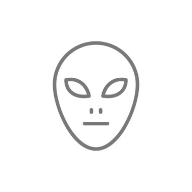 Yabancı kafa çizgisi simgesi.