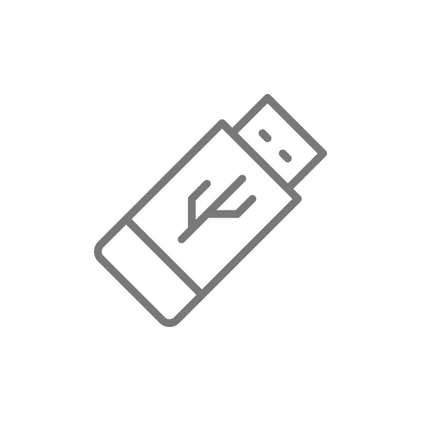 Flash-Laufwerk, USB-Zeile Symbol. — Stockvektor