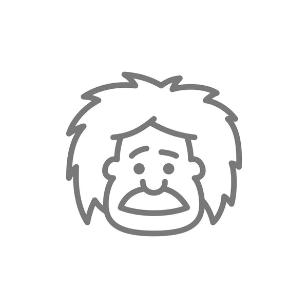 Einstein, profesör, öğretmen veya bilim adamı çizgi simgesi.
