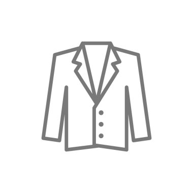 Smokin, ceket, ceket çizgi simgesi.