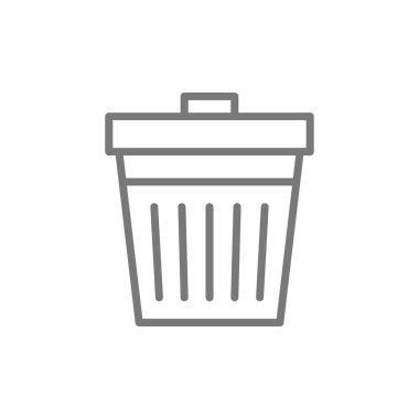 Çöp kutusu, atık, geri dönüşüm hattı simgesi.