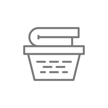 Çamaşır sepeti satır simgesi.