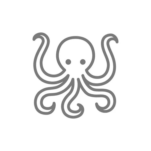 Pulpo icono de línea . — Vector de stock