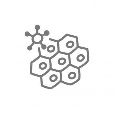 Virüs hücre satırı simgesine saldırır.