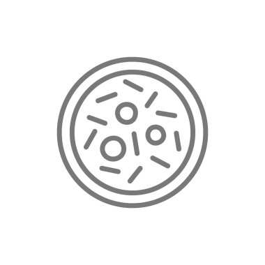 Petri kabı ndaki mikrop, bakteri, virüs.