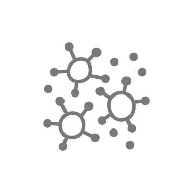 Mikroplar, bakteri hattı simgesi.