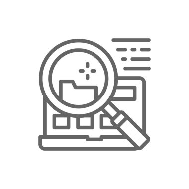 Dizüstü bilgisayar satırı simgesinde dosya araması.