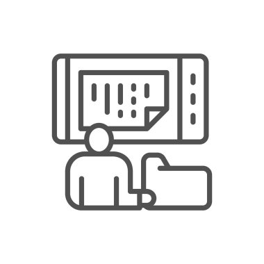 Adam verileri bir telefonda, çevrimiçi depolamada, mobil veritabanı satır simgesinde saklar.