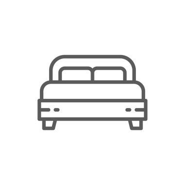 Çift yatak çizgisi simgesi.